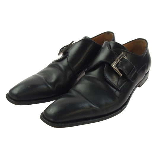 DOLCE&GABBANA ドルチェアンドガッバーナ モンク ストラップ レザー シューズ ブラック系 7【中古】