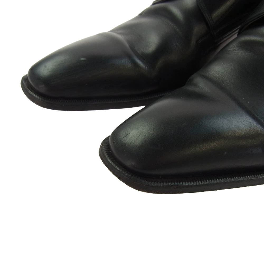 DOLCE&GABBANA ドルチェアンドガッバーナ モンク ストラップ レザー シューズ ブラック系 7【中古】