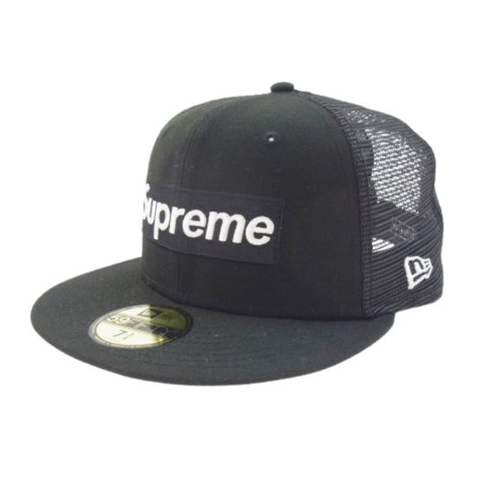 Supreme シュプリーム 24SS × New Era ニューエラ Box Logo Mesh Back ボックスロゴ メッシュ バック キャップ 帽子 ブラック系 61.5cm【中古】