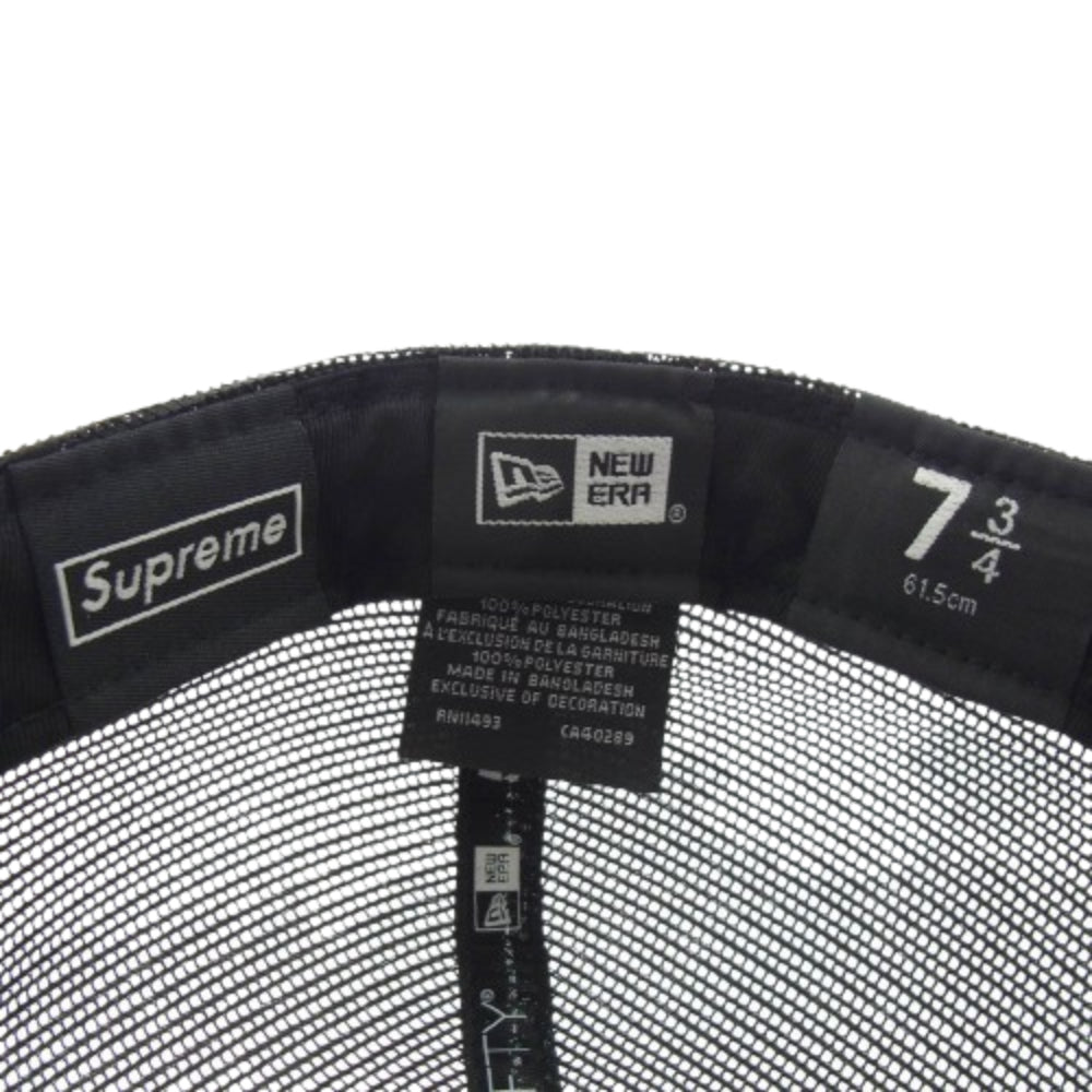 Supreme シュプリーム 24SS × New Era ニューエラ Box Logo Mesh Back ボックスロゴ メッシュ バック キャップ 帽子 ブラック系 61.5cm【中古】