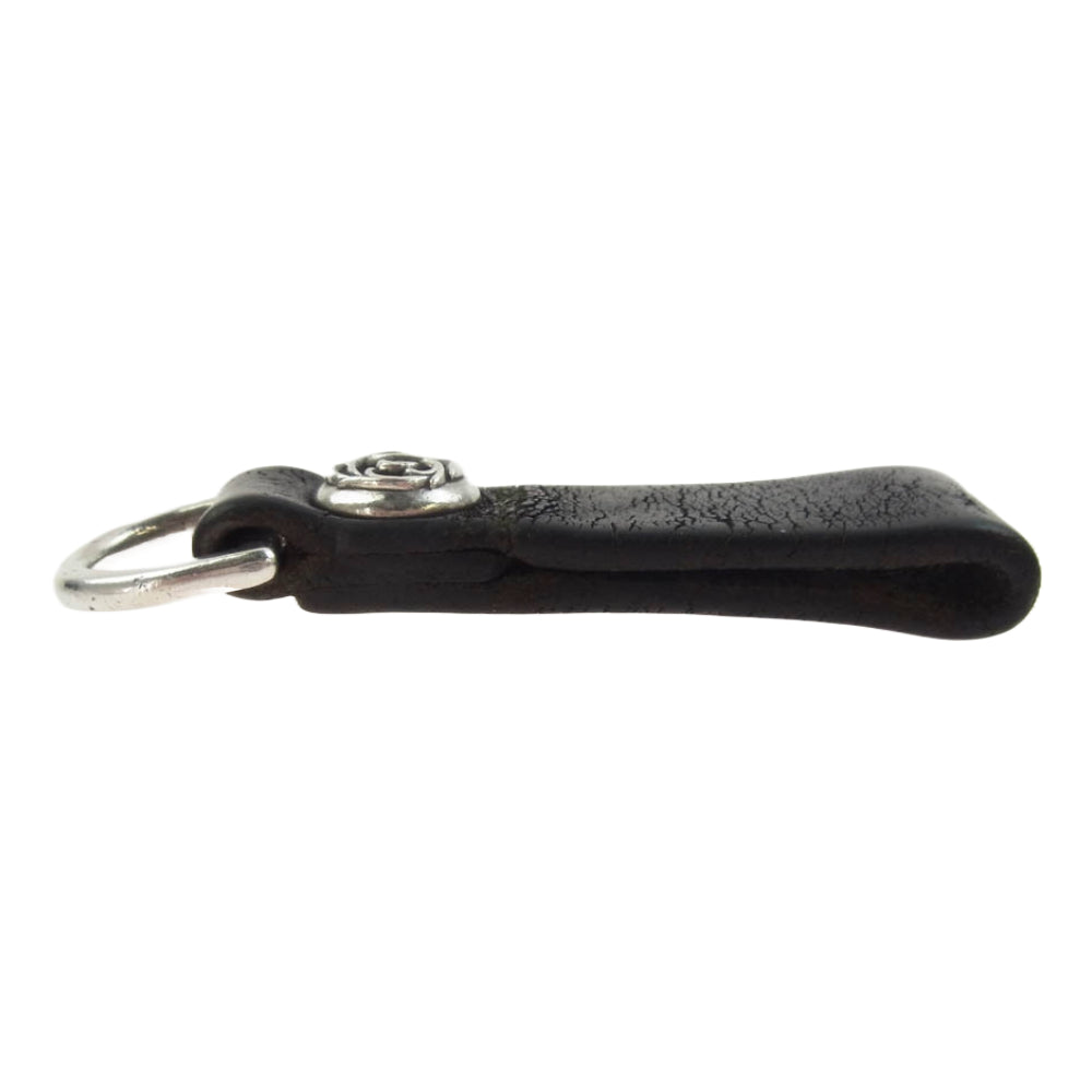 CHROME HEARTS クロムハーツ（原本無） フローラルボタン Dリング ベルトループ ブラック系 シルバー系【中古】