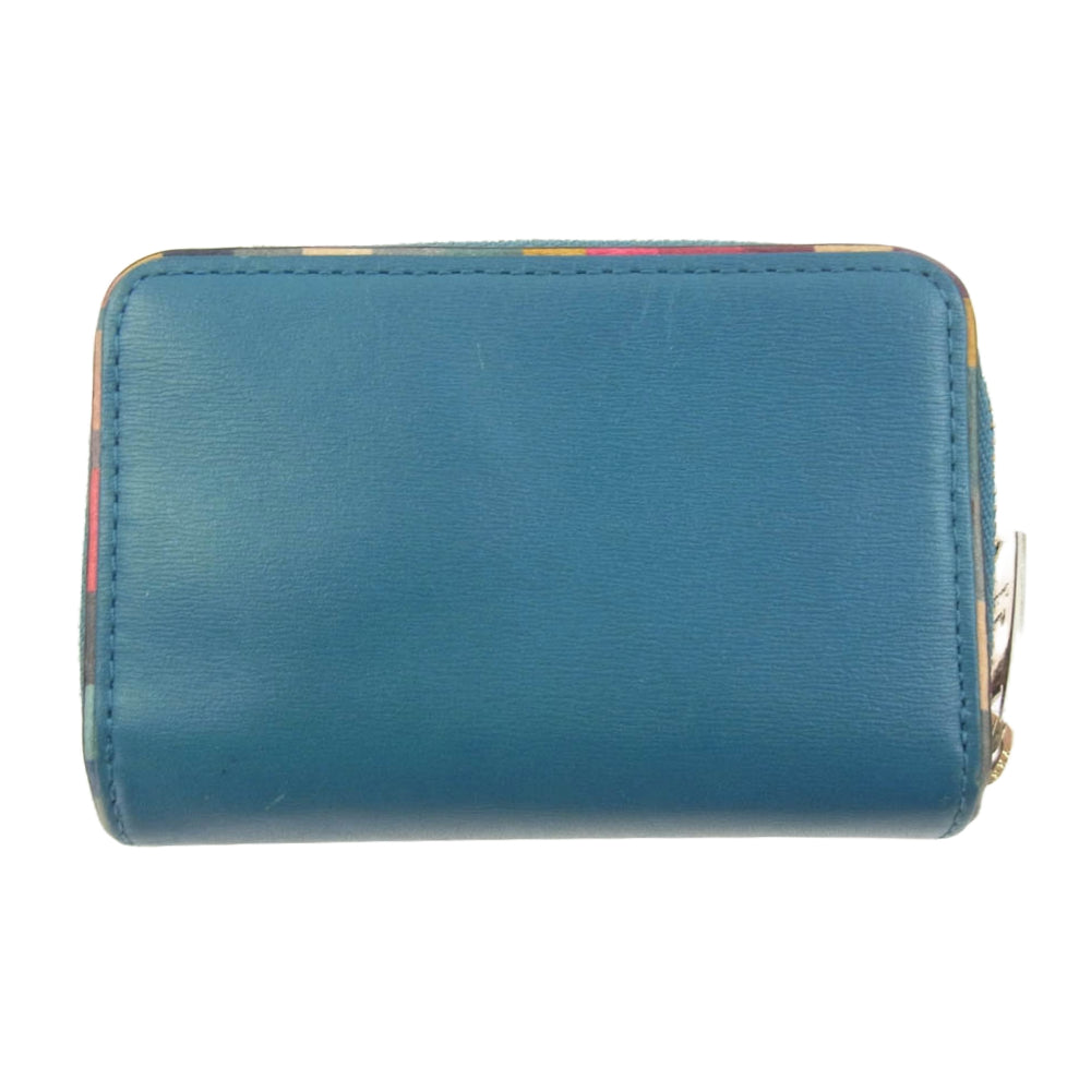 Paul Smith ポール・スミス 4連キーケース コインケース ライトブルー系【中古】