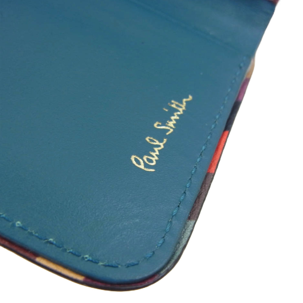Paul Smith ポール・スミス 4連キーケース コインケース ライトブルー系【中古】