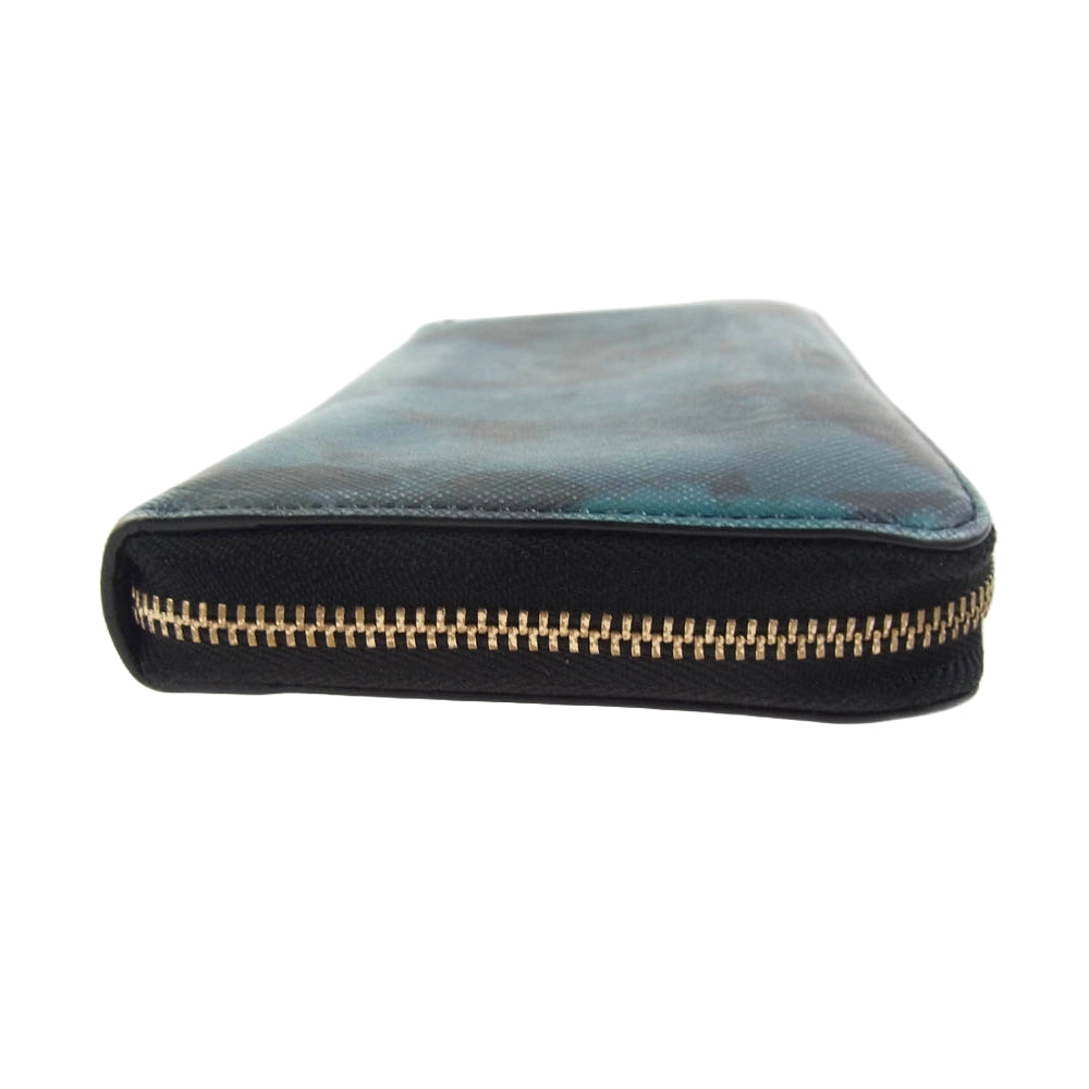 Paul Smith ポール・スミス 花柄 プリント ジップ ロングウォレット 長財布 ライトブルー系【中古】