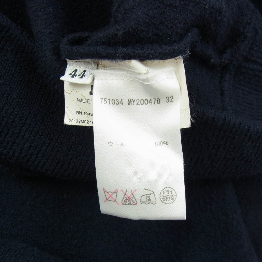 JIL SANDER ジルサンダー 13AW 751034 MY200478 メルトンウール ジップアップ パーカー ダークネイビー系 44【中古】