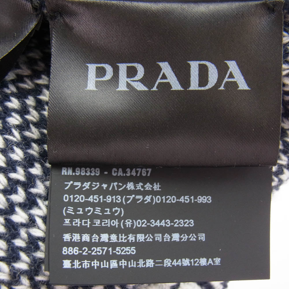 PRADA プラダ 21AW UMB258 総柄 カシミヤ混 ウール混 セーター ニット