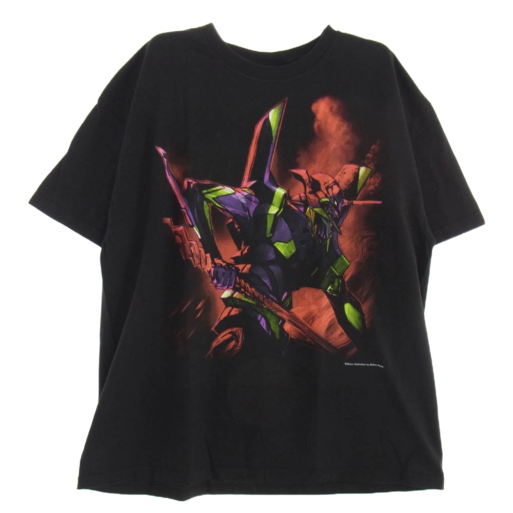 GEEKS RULE ギークスルール NEON GENESIS EVANGELION illustration by MAEDA MAHIRO 15 SILKSCREEN PRINTING T SHIRT ブラック系 XXL【新古品】【未使用】【中古】