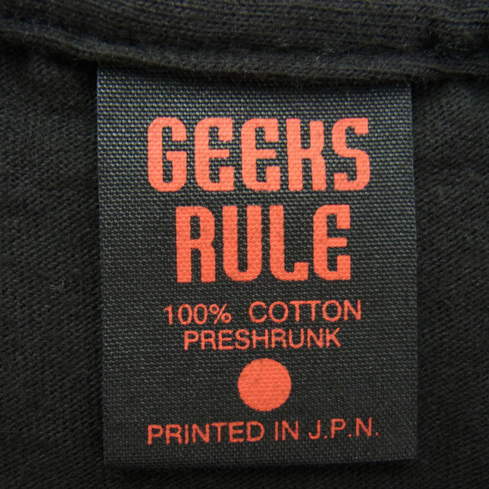 GEEKS RULE ギークスルール NEON GENESIS EVANGELION illustration by MAEDA MAHIRO 15 SILKSCREEN PRINTING T SHIRT ブラック系 XXL【新古品】【未使用】【中古】