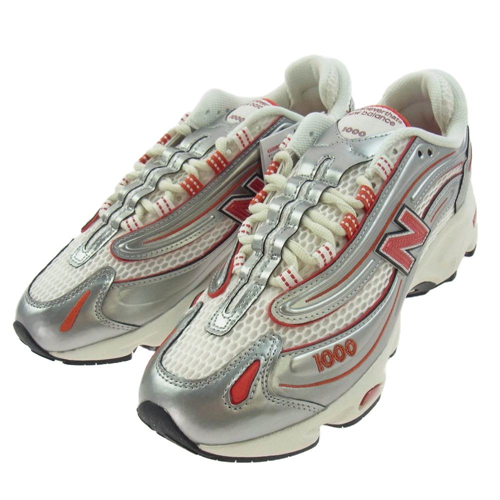 NEW BALANCE ニューバランス M1000TI Thisisneverthat  スニーカー ランニングシューズ シルバー系 レッド系 26.5cm【極上美品】【中古】