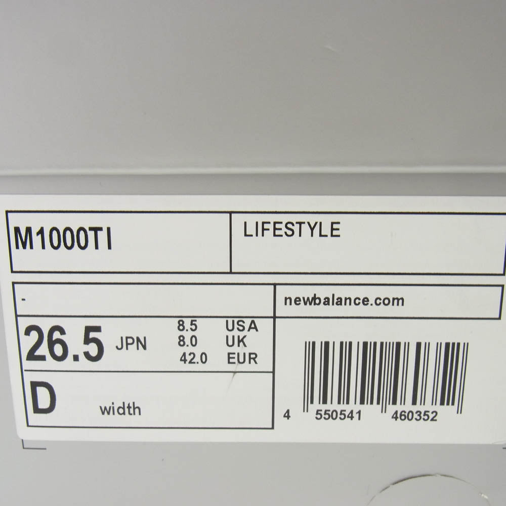 NEW BALANCE ニューバランス M1000TI Thisisneverthat  スニーカー ランニングシューズ シルバー系 レッド系 26.5cm【極上美品】【中古】