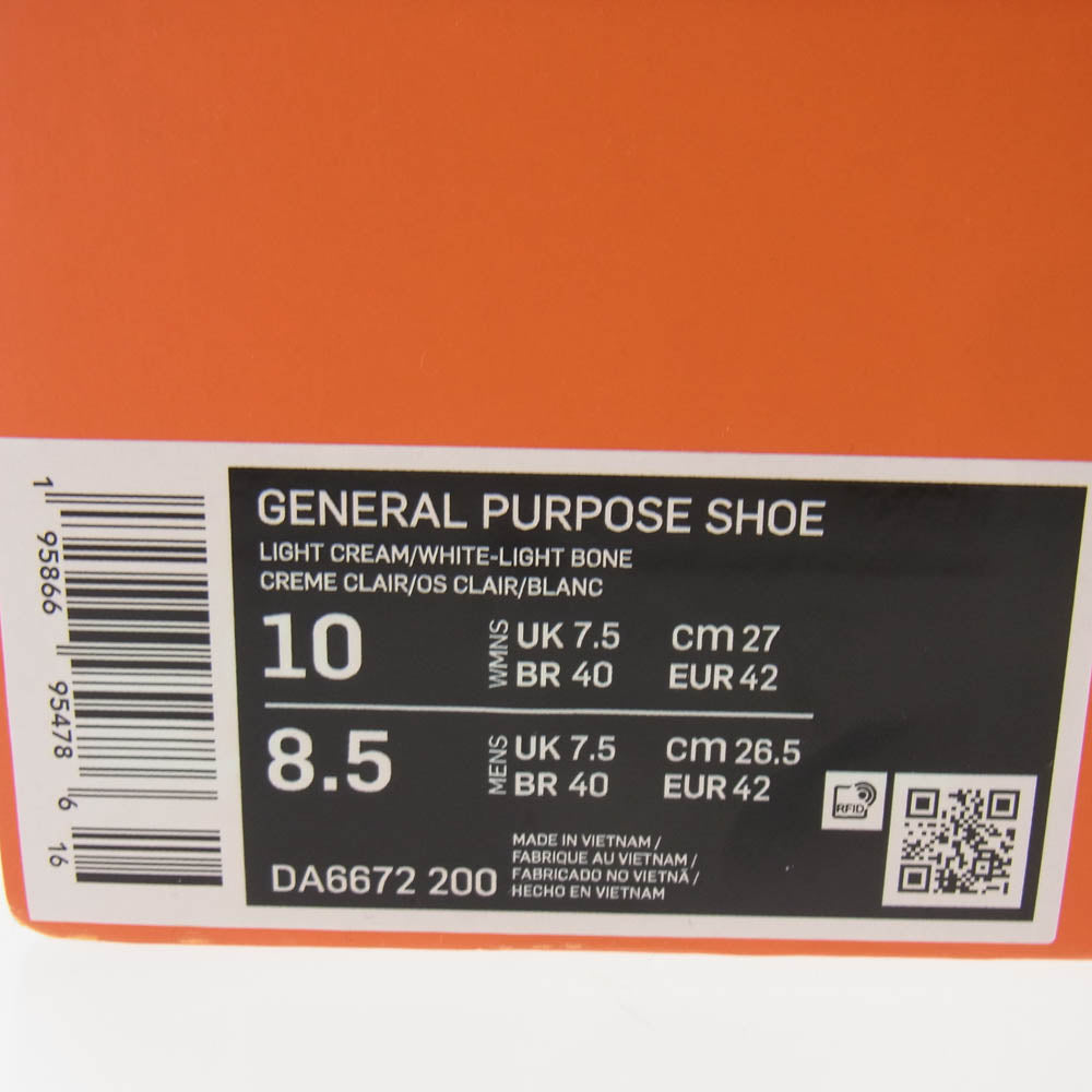NIKE ナイキ DA6672-200 Tom Sachs × NikeCraft Women's General Purpose Shoe トムサックス × ナイキクラフト ウィメンズ ジェネラル パーパス シュー スニーカー ベージュ系 27cm【極上美品】【中古】
