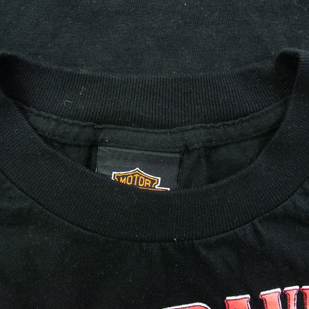 HARLEY DAVIDSON ハーレーダビッドソン 00's ピンナップガール プリント Tシャツ 半袖カットソー ホワイト ブラック系 L【中古】