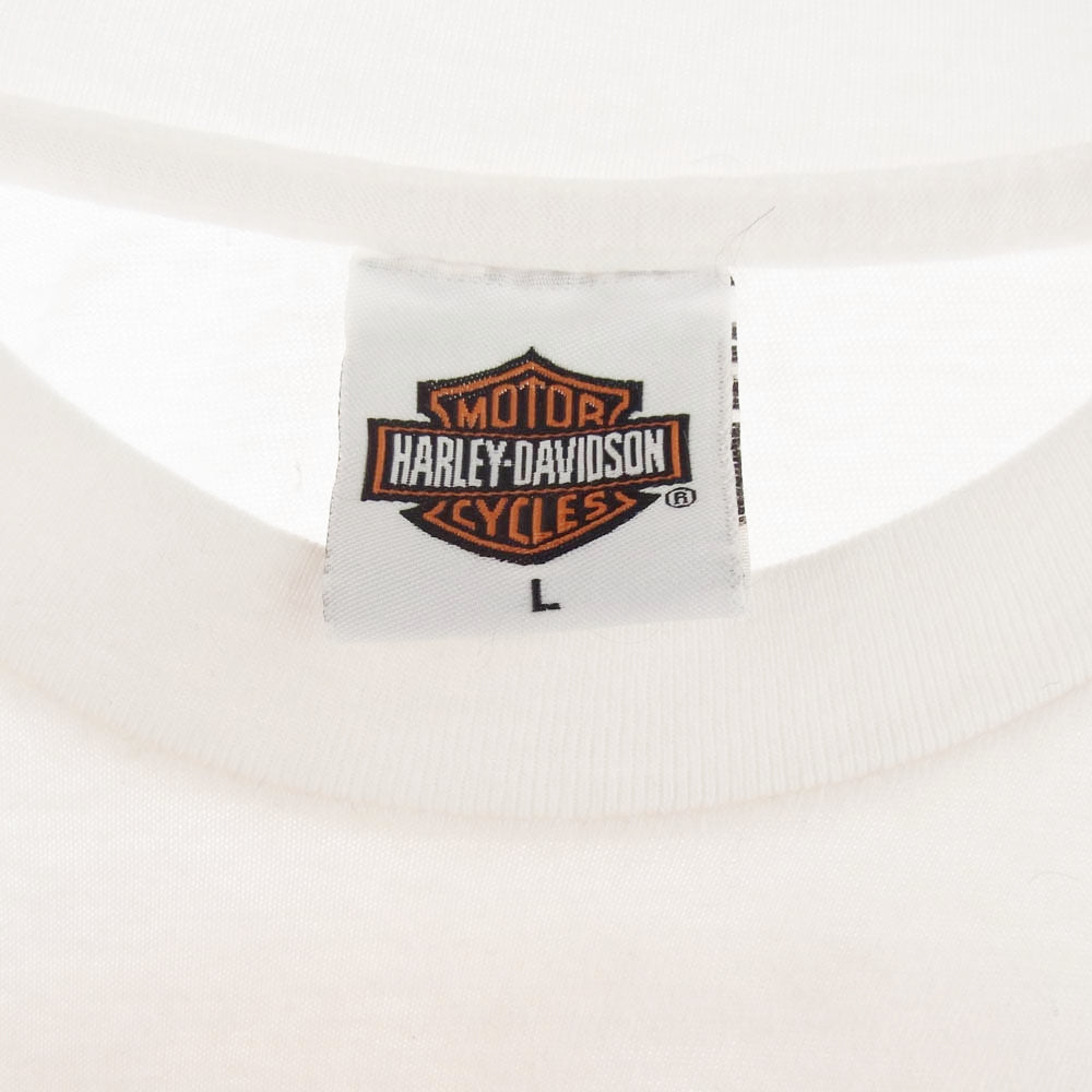 HARLEY DAVIDSON ハーレーダビッドソン 00's イーグルプリント Tシャツ 半袖カットソー ホワイト ホワイト系 L【中古】
