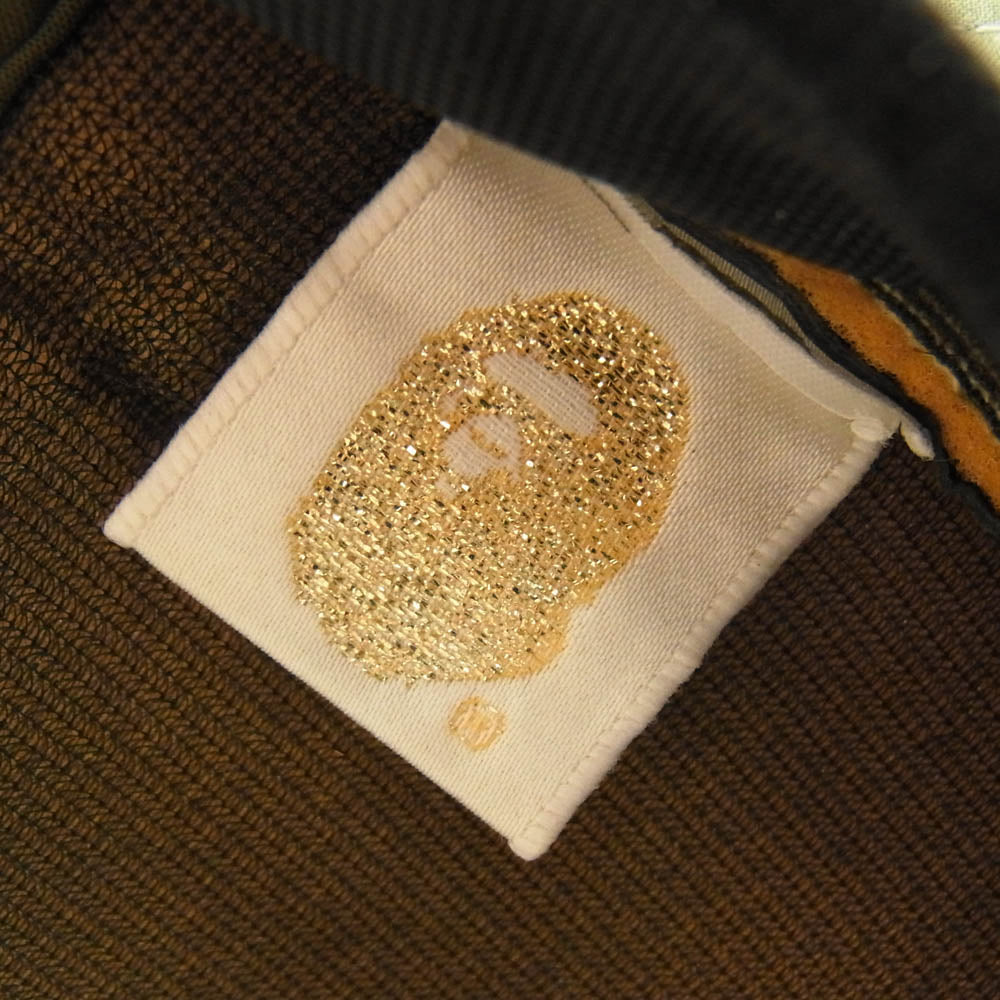 A BATHING APE アベイシングエイプ × STUSSY ステューシー 30周年 記念 1ST CAMO TRUCKER HAT メッシュ キャップ カモフラージュ 猿迷彩 カーキ系 F【中古】