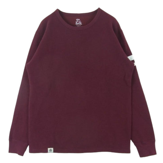 MOMOTARO JEANS 桃太郎ジーンズ THERMAL LONG SLEEVE T-SHIRTS サーマル カットソー 長袖 Tシャツ ボルドー系 L【中古】