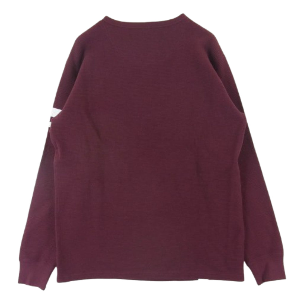 MOMOTARO JEANS 桃太郎ジーンズ THERMAL LONG SLEEVE T-SHIRTS サーマル カットソー 長袖 Tシャツ ボルドー系 L【中古】