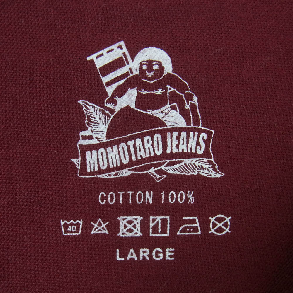 MOMOTARO JEANS 桃太郎ジーンズ THERMAL LONG SLEEVE T-SHIRTS サーマル カットソー 長袖 Tシャツ ボルドー系 L【中古】