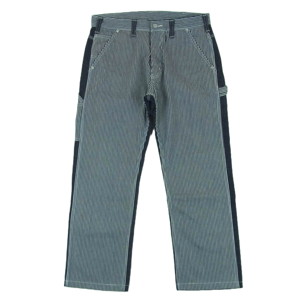 KOJIMA GENES 児島ジーンズ ストライプ 切替 ペインター デニム パンツ インディゴブルー系 34【中古】