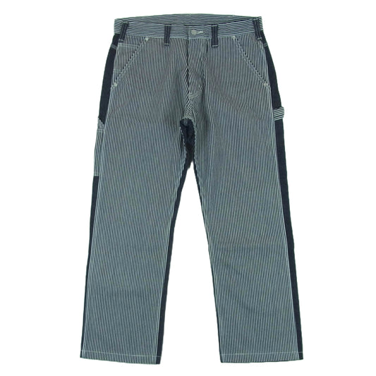 KOJIMA GENES 児島ジーンズ ストライプ 切替 ペインター デニム パンツ インディゴブルー系 34【中古】