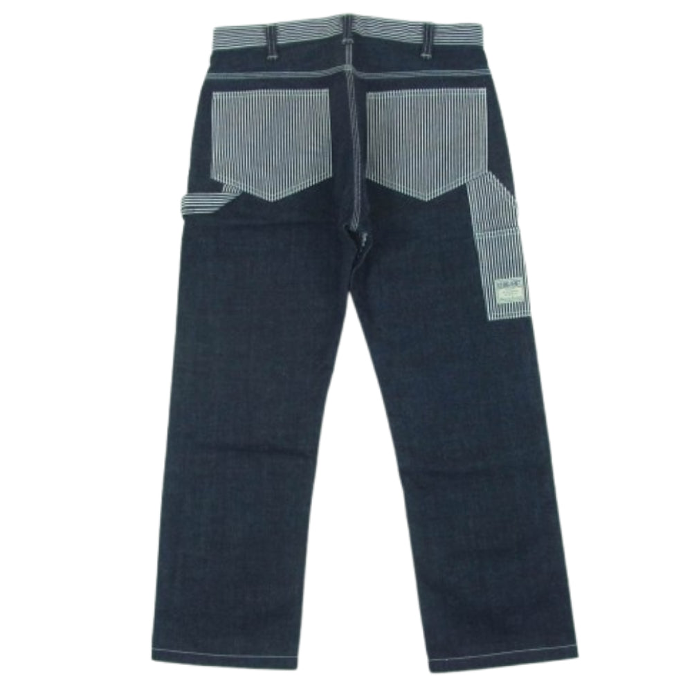 KOJIMA GENES 児島ジーンズ ストライプ 切替 ペインター デニム パンツ インディゴブルー系 34【中古】