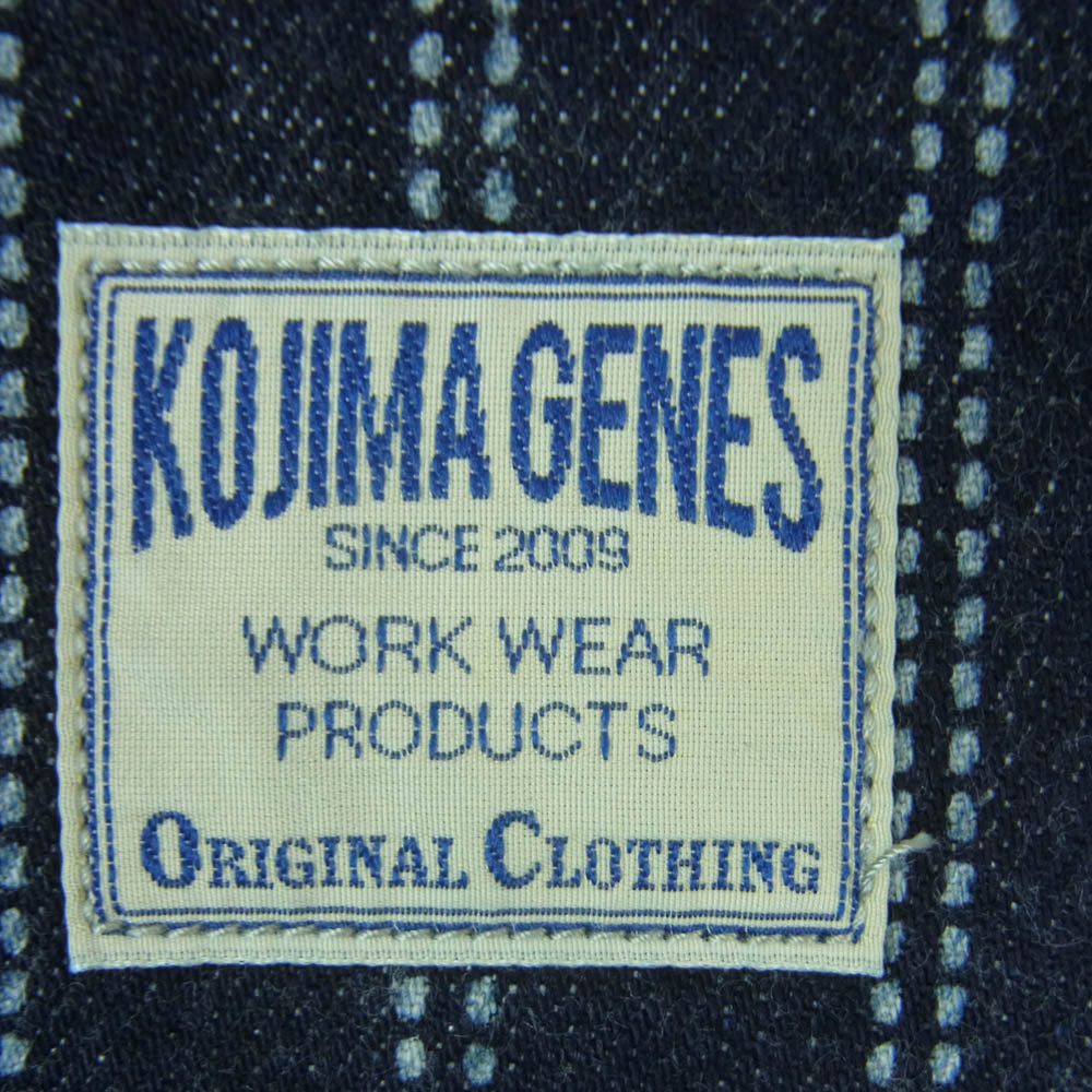 KOJIMA GENES 児島ジーンズ ウォバッシュストライプ デニム ペインター パンツ インディゴブルー系 34【中古】