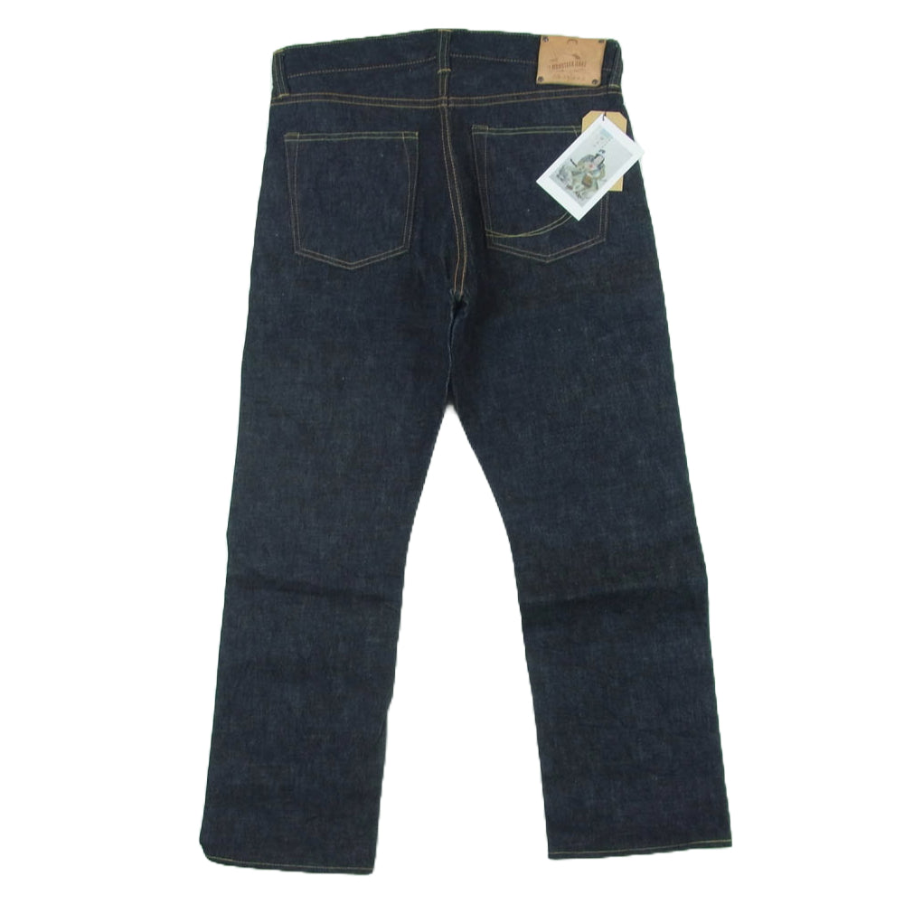 MOMOTARO JEANS 桃太郎ジーンズ G014-MB 銅丹 特濃 スリムテーパード ボタンフライ デニム パンツ インディゴブルー系 34【美品】【中古】