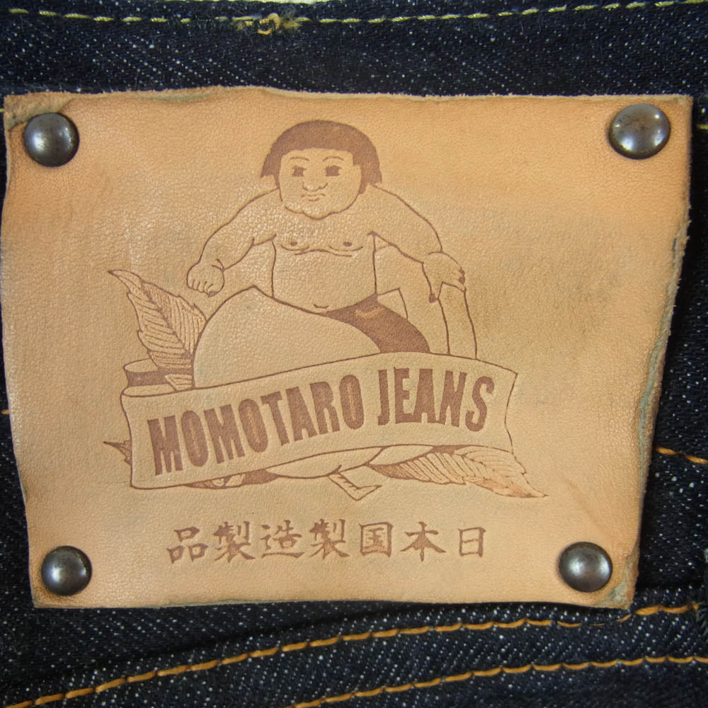MOMOTARO JEANS 桃太郎ジーンズ G014-MB 銅丹 特濃 スリムテーパード ボタンフライ デニム パンツ インディゴブルー系 34【美品】【中古】