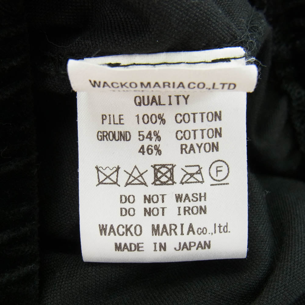 WACKO MARIA ワコマリア 24SS 24SSE-WMO-TJ01 VELVET TRACK JACKET ベルベットトラック ジャケット ブラック系 M ブラック系 M【中古】
