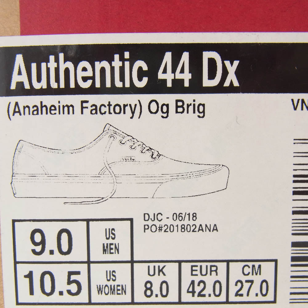 VANS バンズ VN0A38ENU69 Anaheim Factory  Authentic 44 DX  アナハイム ファクトリー オーセンティック スニーカー ブルー ブルー系 27cm【美品】【中古】