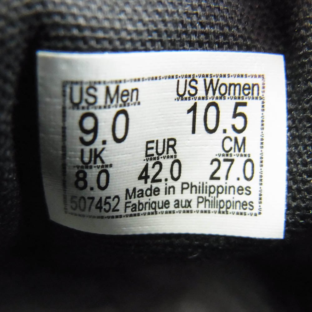 VANS バンズ VN0007QZBKA Authentic Reissue 44 Triple Black オーセンティック リシュー44 トリプルブラック スニーカー ブラック系 27cm【極上美品】【中古】