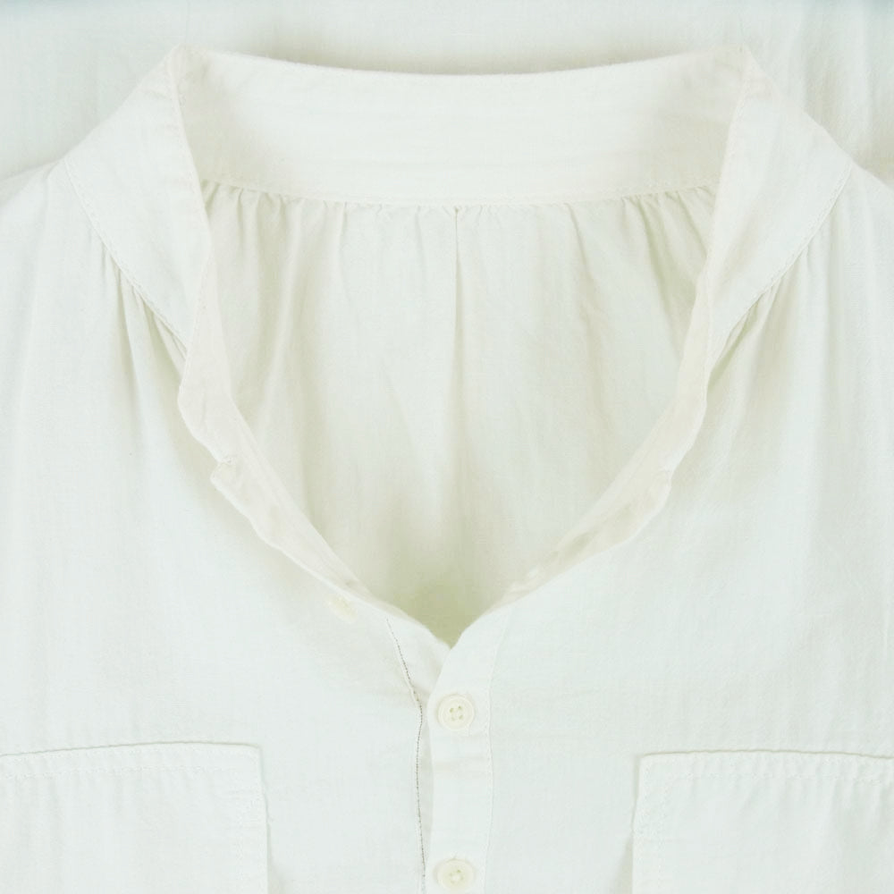 PORTER CLASSIC ポータークラシック STAND COLLAR LONG SMOCK SHIRT スタンドカラー ロング スモック シャツ 長袖 オフホワイト系 2【中古】