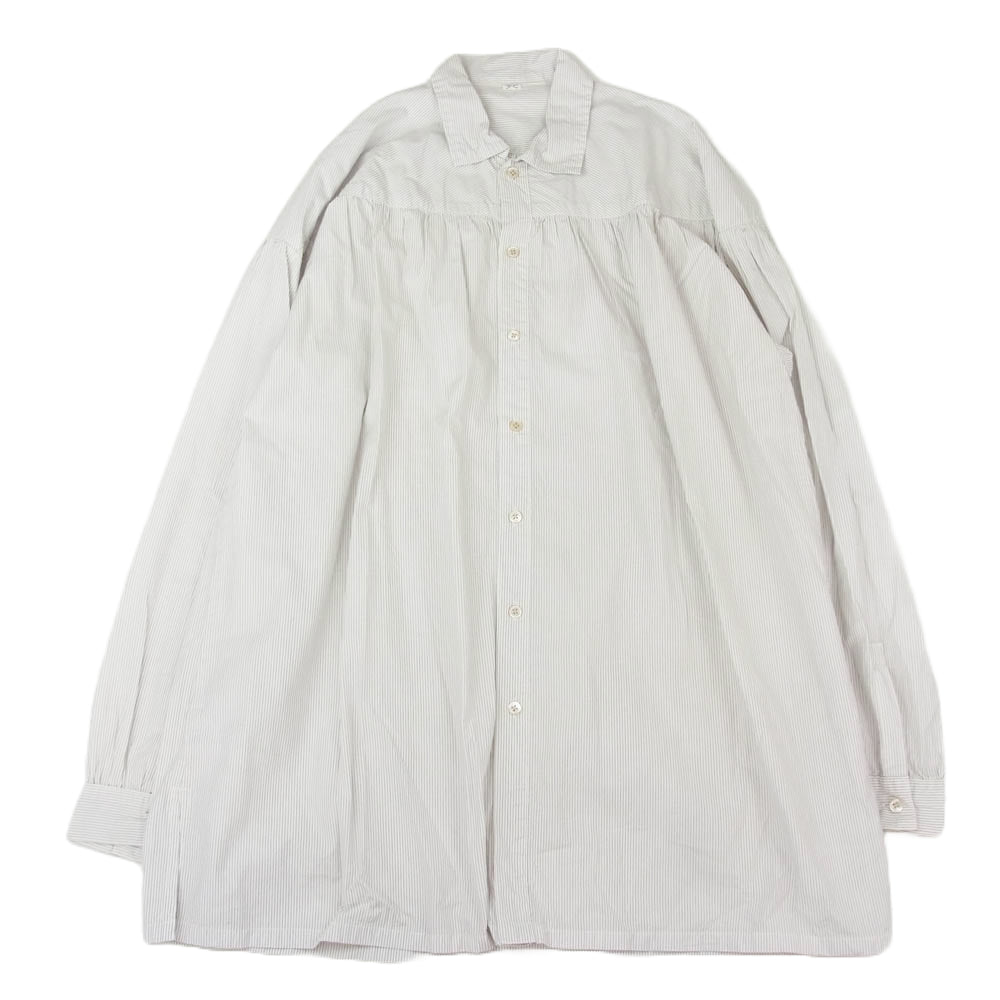 PORTER CLASSIC ポータークラシック LONG RIDERS SHIRT ロングライダース ストライプ シャツ 長袖 オフホワイト系 3【中古】