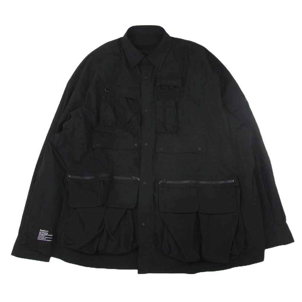 FreshService フレッシュサービス 23AW FSW-23-SH＿170 DRY TYPEWRITER TACTICAL POCKET L/S SHIRT テクニカル ポケット シャツ 長袖 ブラック系 OS【中古】