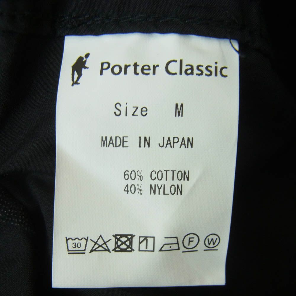 PORTER CLASSIC ポータークラシック POPLIN BING PANTS ポプリン ビング パンツ 日本製 ブラック系 M【中古】