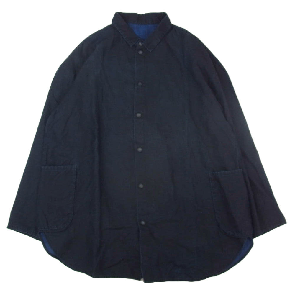 PORTER CLASSIC ポータークラシック FARMER'S LINEN SHIRT JACKET ファーマーズ リネン シャツ ジャケット インディゴブルー系 3【中古】