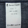 PORTER CLASSIC ポータークラシック CLASSIC DENIM MIL-SHIRT JACKET クラシック デニム シャツ ジャケット スナップボタン インディゴブルー系 3【中古】