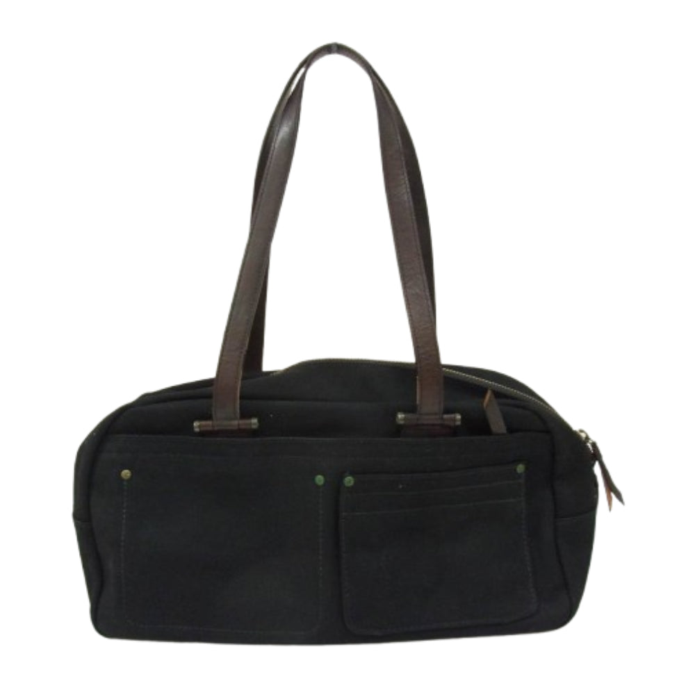 agnes b. アニエスベー ブラックデニム トートバッグ ブラック系【中古】