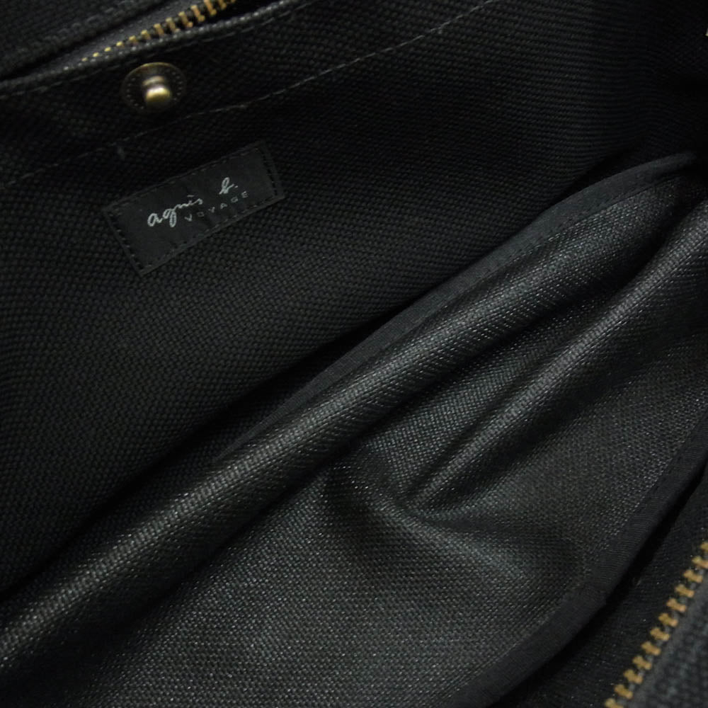 agnes b. アニエスベー ブラックデニム トートバッグ ブラック系【中古】