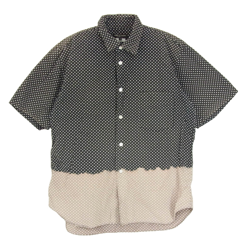COMME des GARCONS HOMME PLUS コムデギャルソンオムプリュス PC-B047 ドット 半袖 シャツ ブラック系 S【中古】
