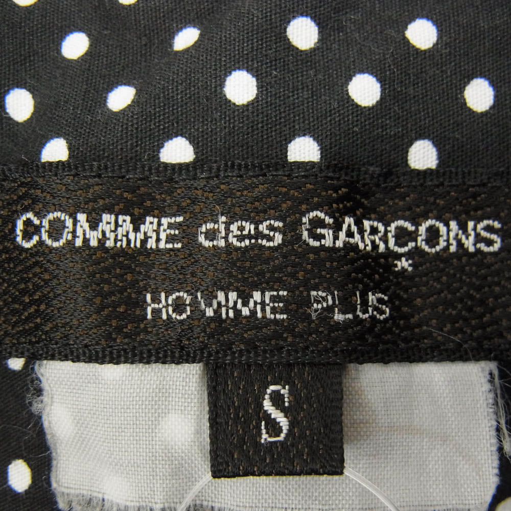COMME des GARCONS HOMME PLUS コムデギャルソンオムプリュス PC-B047 ドット 半袖 シャツ ブラック系 S【中古】