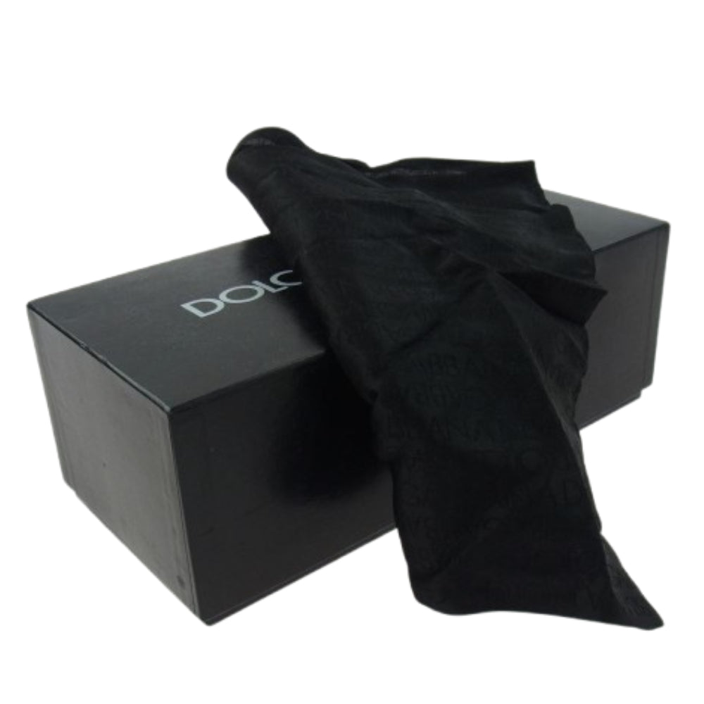 DOLCE&GABBANA ドルチェアンドガッバーナ フラット サンダル ブラック系 7【中古】
