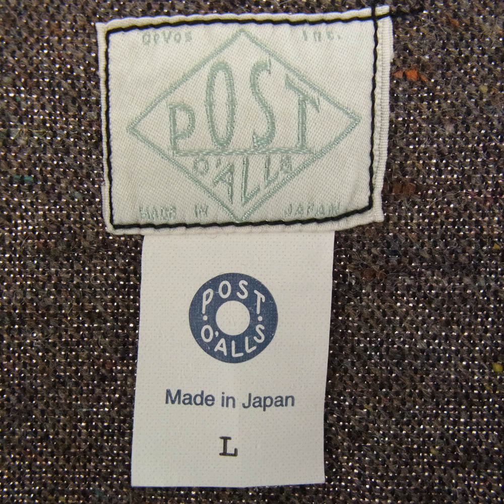 POST OVERALLS ポストオーバーオールズ 24AW 1502-TWB TWB Fleece Vest フリース ベスト ブラウン系 L【中古】