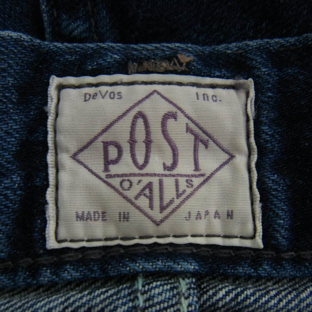 POST OVERALLS ポストオーバーオールズ 1397-12DW No.2 Five Pocket 12oz. selvedge deep washed denim indigo セルビッチ デニム インディゴ インディゴブルー系 XL【中古】