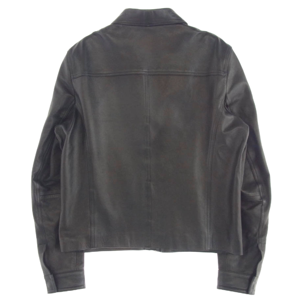 EMMETI エンメティ COLIN NAPPA ラムスキン ナッパレザー ジャケット ブラック系 50【中古】