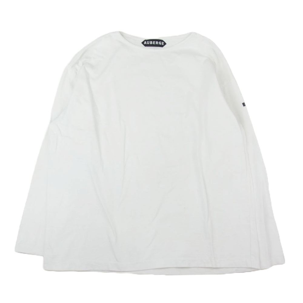 オーベルジュ 無地 長袖 Tシャツ WHITE ホワイト コットン Tee ホワイト系 44【中古】