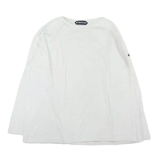 オーベルジュ 無地 長袖 Tシャツ WHITE ホワイト コットン Tee ホワイト系 44【中古】