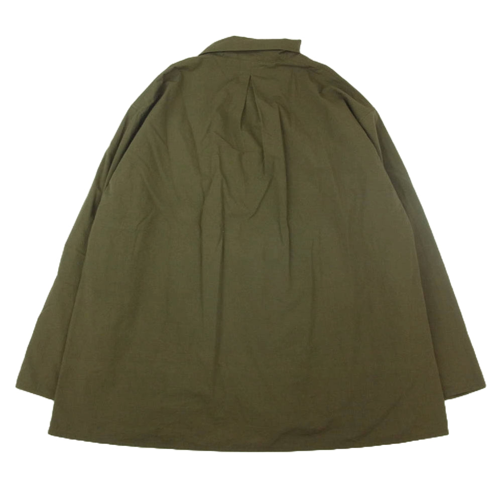 nanamica ナナミカ 23AW SUGF363 Cotton Wool Pullover Shirt コットン ウール プルオーバー シャツ カーキ系 WM【中古】