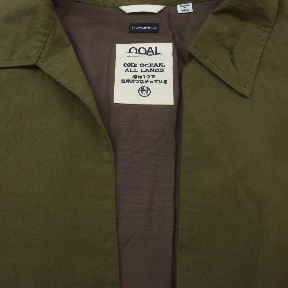 nanamica ナナミカ 23AW SUGF363 Cotton Wool Pullover Shirt コットン ウール プルオーバー シャツ カーキ系 WM【中古】
