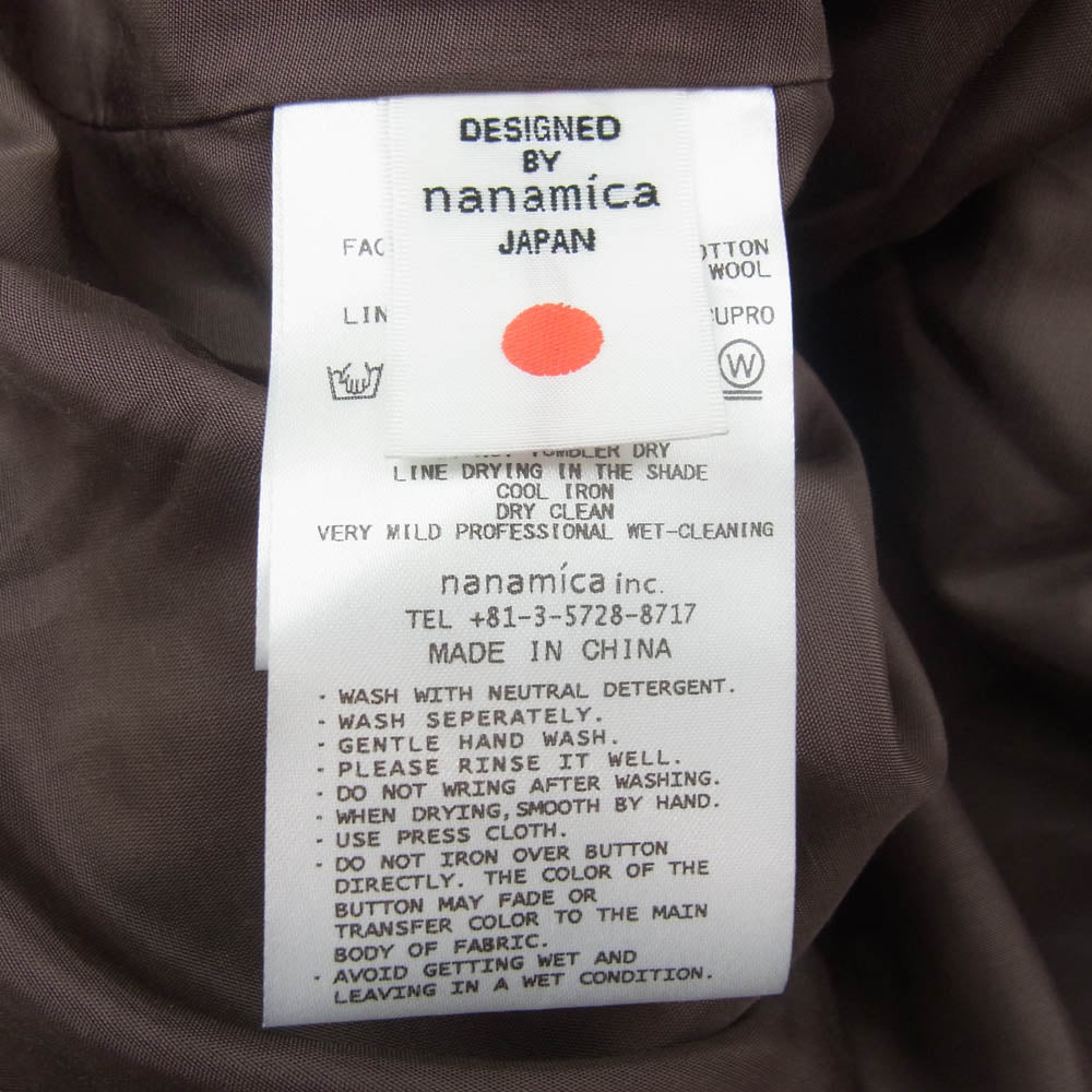 nanamica ナナミカ 23AW SUGF363 Cotton Wool Pullover Shirt コットン ウール プルオーバー シャツ カーキ系 WM【中古】