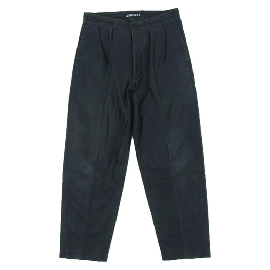 オーベルジュ Black Tapered Pants ブラック テーパード パンツ 日本製 ブラック系 ダークグレーに近いブラック系 40【中古】